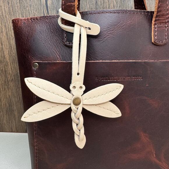 Portland Leather Handbags - Portland Leather Dragonfly Charm BONe FAST SHIP Neutral Purse Charm NEW!